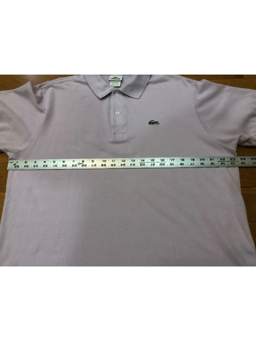 Lacoste Cotton Classic Fit Short Sleeve Lavender Polo Preppy Minimalist Sz 6(XL) - Picture 5 of 8